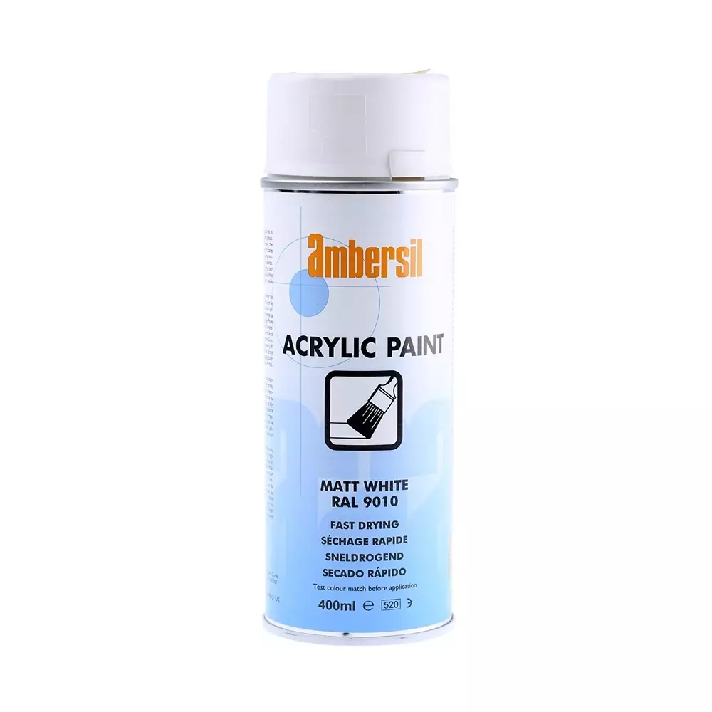 Ambersil 400 ml White Matt Spray Paint, 31653-AB