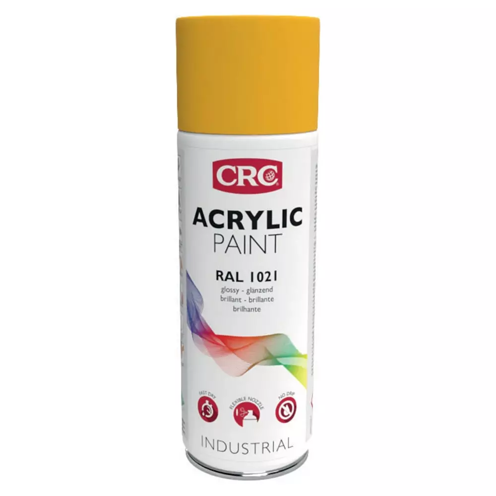 CRC 400 ml RAL 1021 Yellow Gloss Spray Paint, 11679