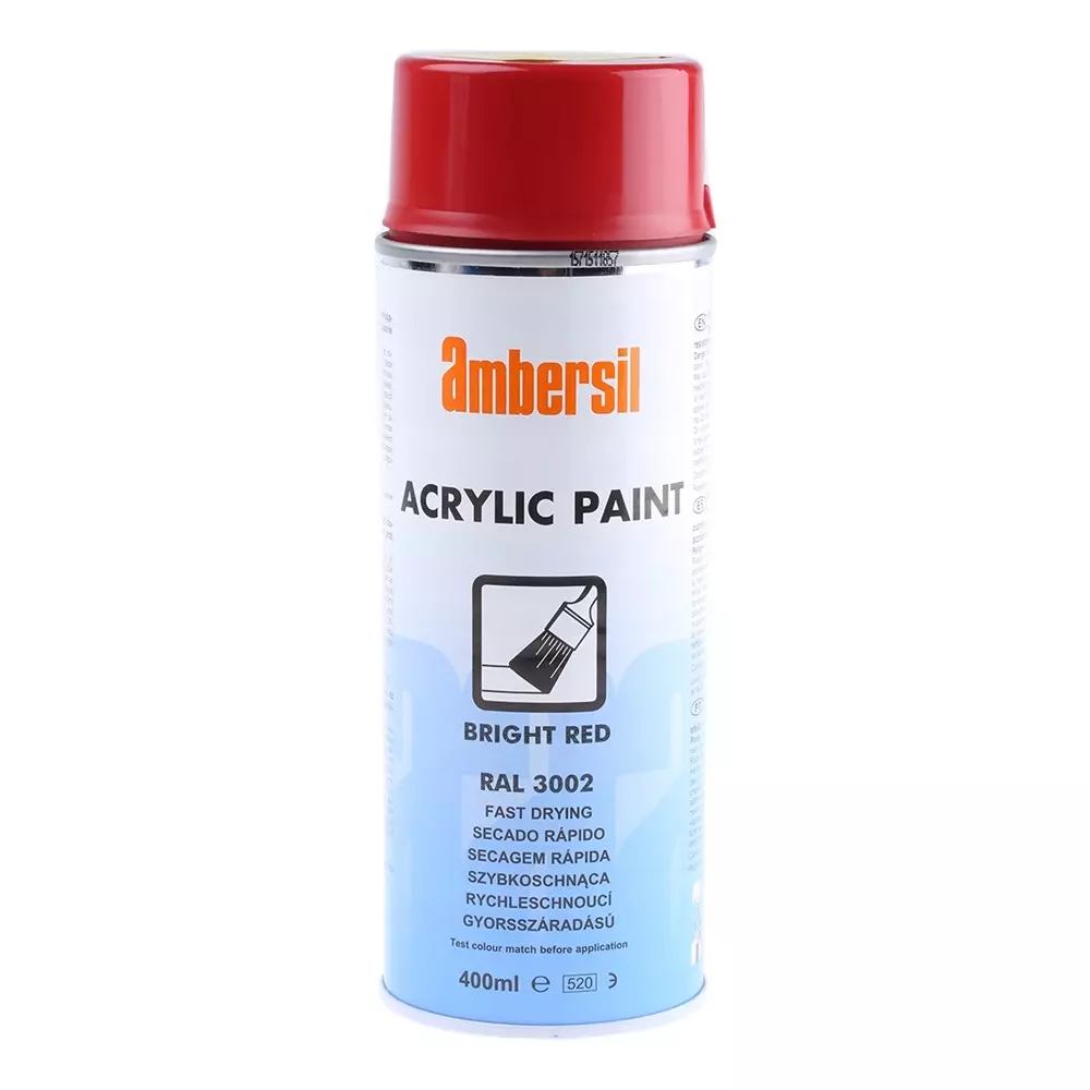 Ambersil 400 ml RAL 3002 Red Gloss Spray Paint, 31653-AE