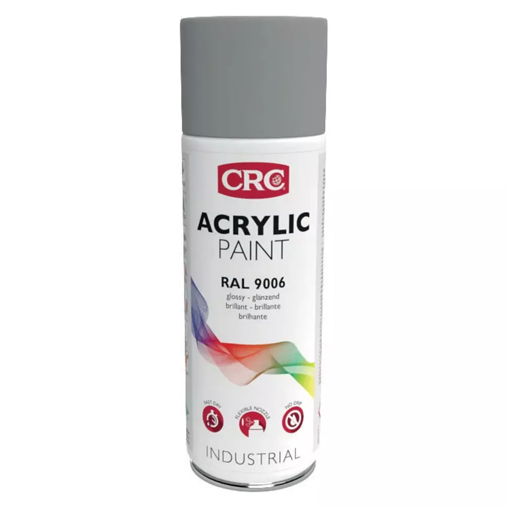 CRC 400 ml RAL 9006 Silver Gloss Spray Paint, 31065