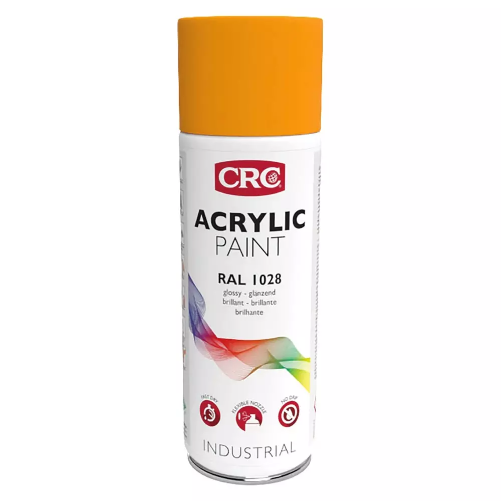 CRC 400 ml RAL 1028 Yellow Gloss Spray Paint, 33269