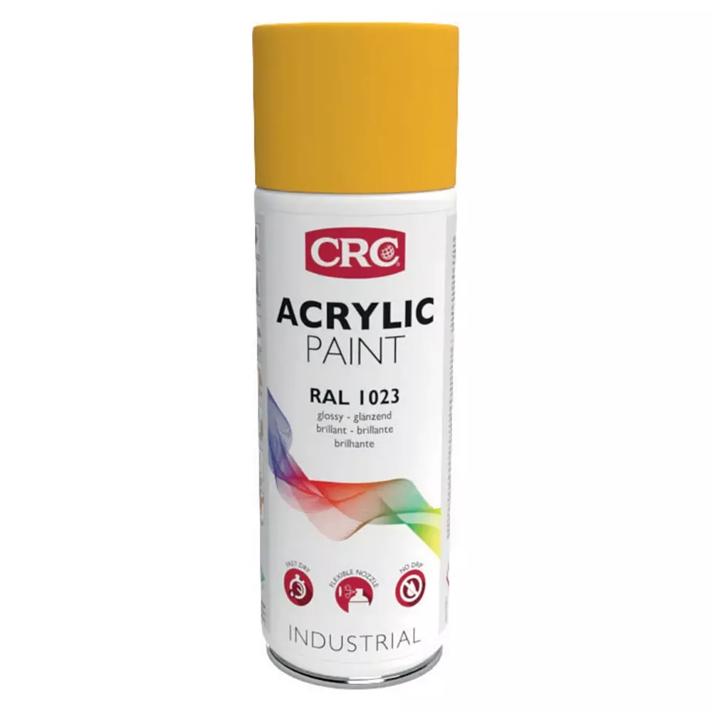 CRC 400 ml RAL 1023 Yellow Gloss Spray Paint, 32151