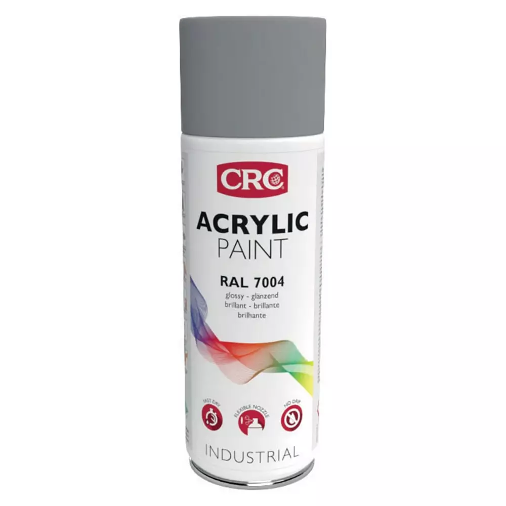 CRC 400 ml RAL 7004 Grey Gloss Spray Paint, 32162