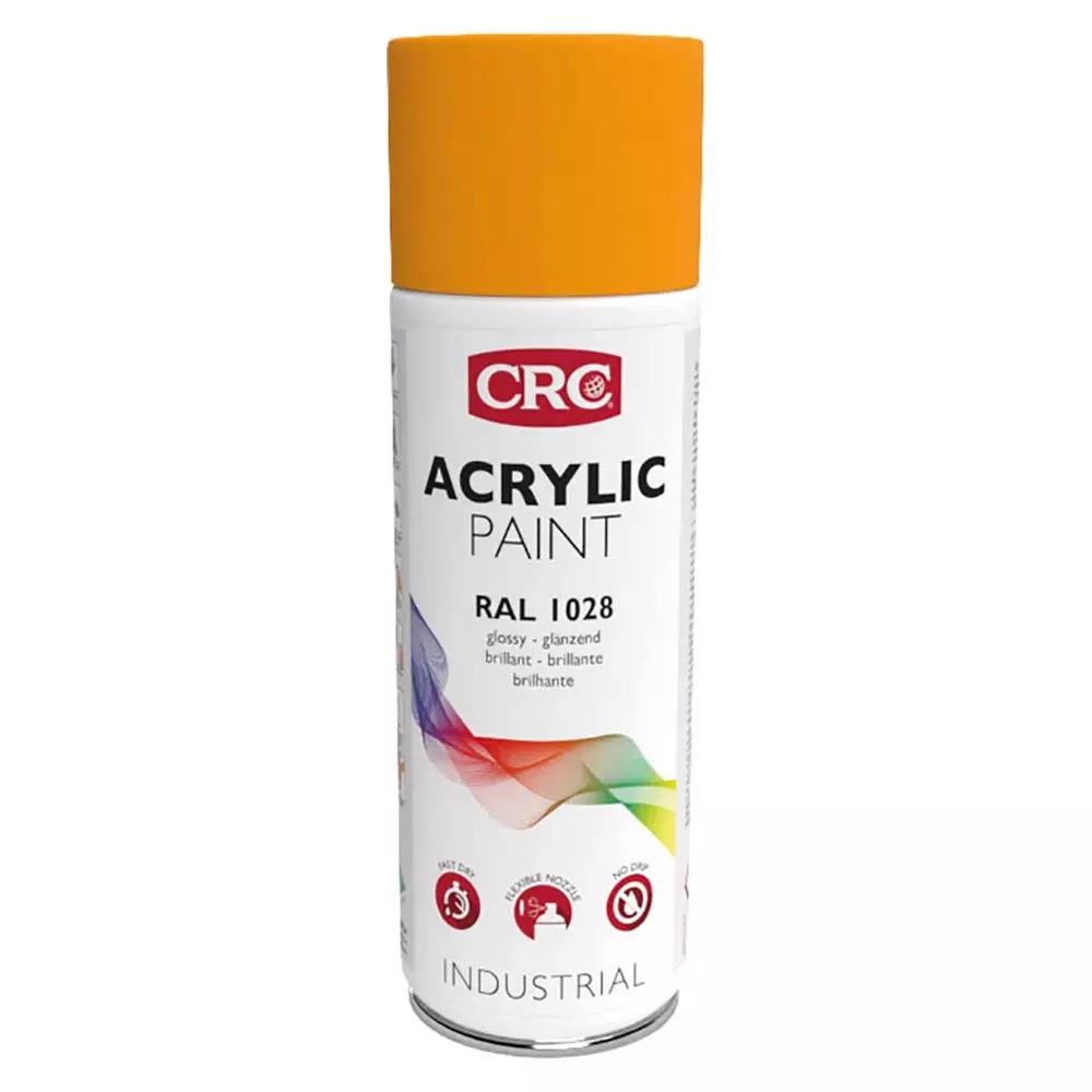 CRC 400 ml RAL 1023 Yellow Gloss Spray Paint, 33269 (Pack of 6)