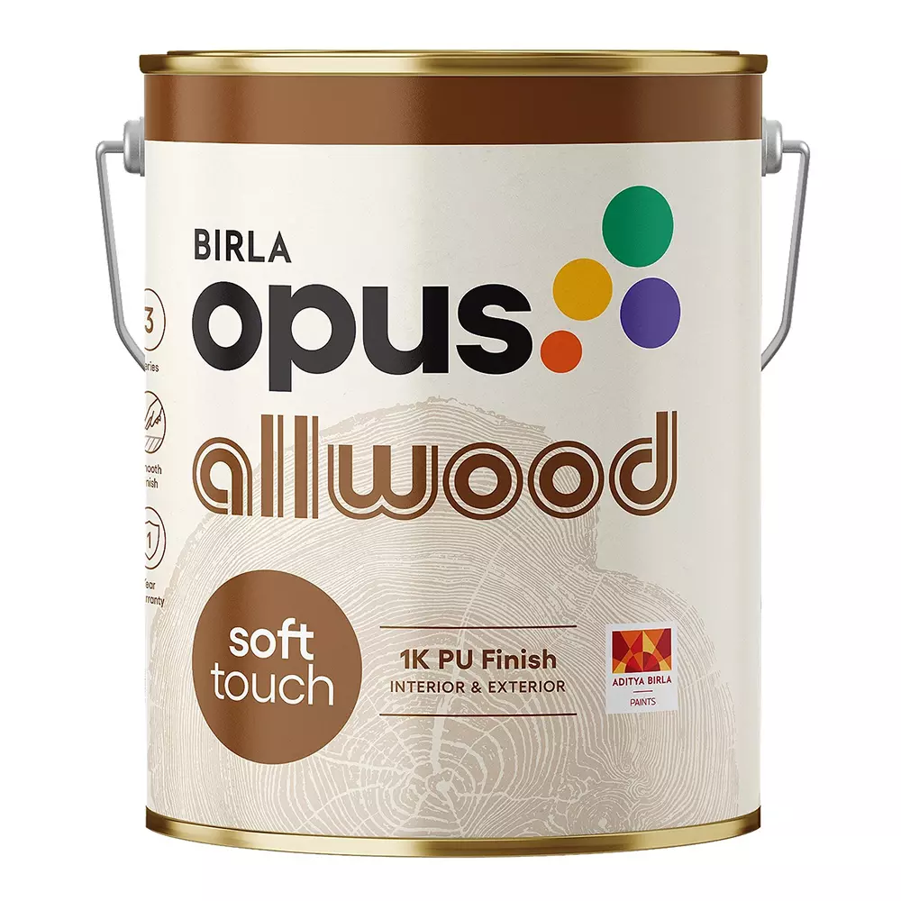 Birla Opus Allwood Softtouch Gloss Clear 200 ml for Interior and Exterior Wooden Surface, 952830