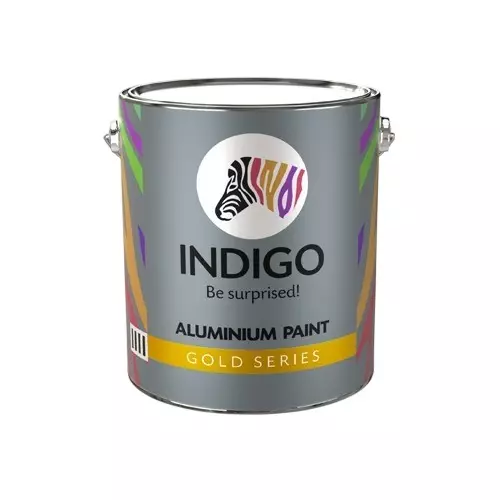 Indigo Gold Series 500 ml Aluminium Paint Semi Gloss Lustrous, INDIGO01061