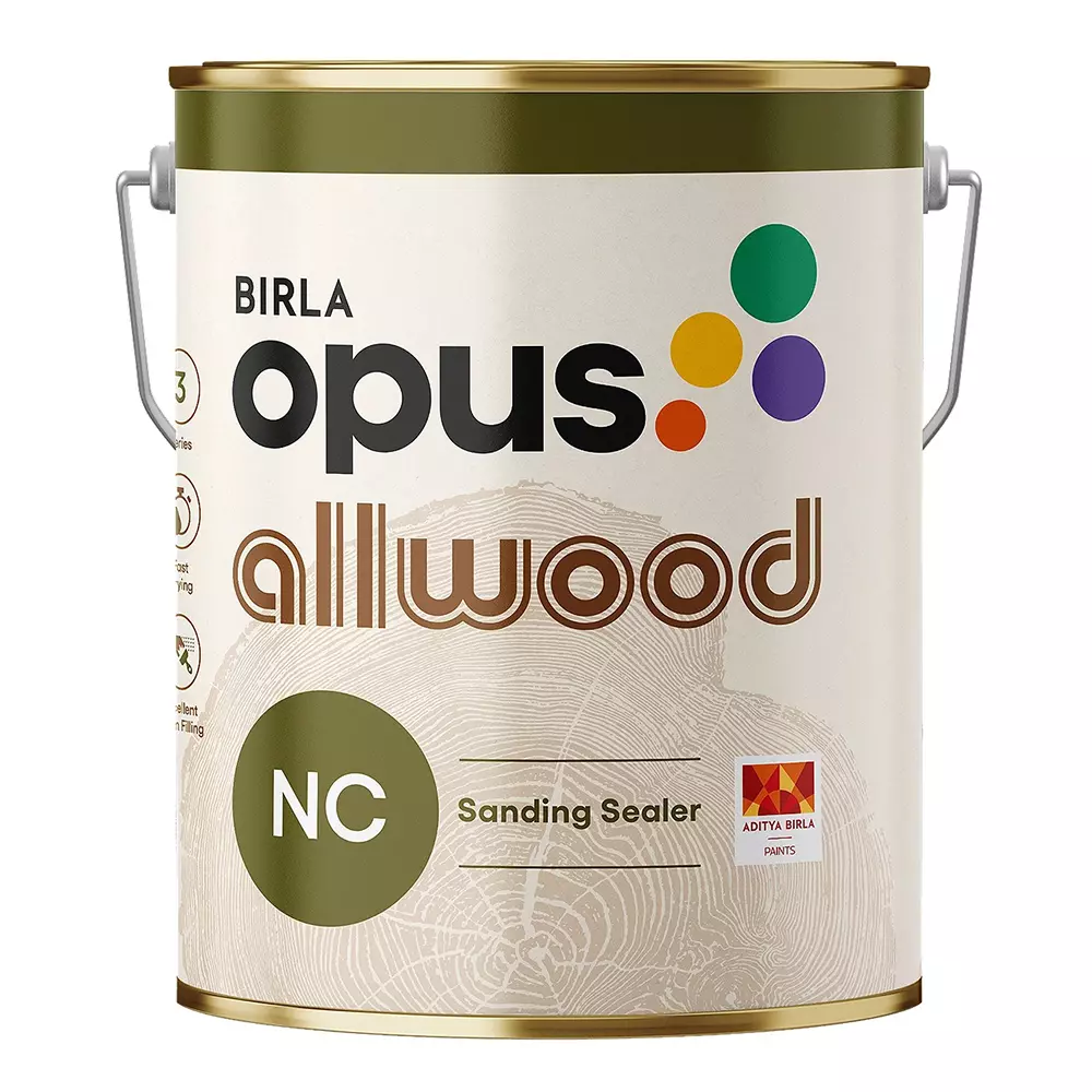 Birla Opus Allwood NC Sanding Sealer Clear 500 ml for Wood Finishes, 952003