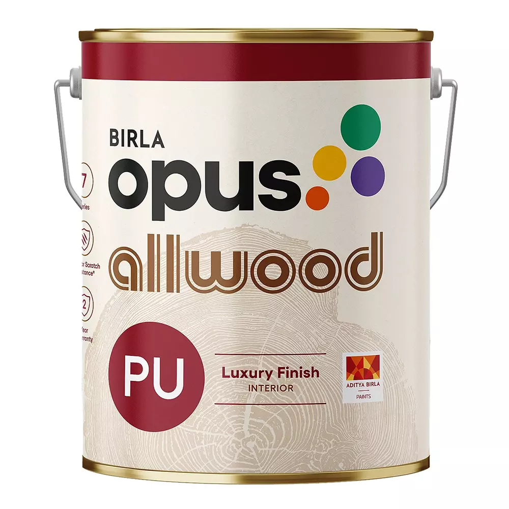 Birla Opus Allwood PU Interior Sealer Clear 1 L for Interior Wooden Surface, 950010