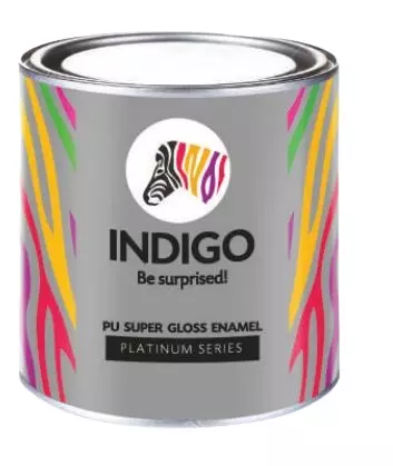 Indigo Platinum Series Black PU Super Gloss Enamel-4L