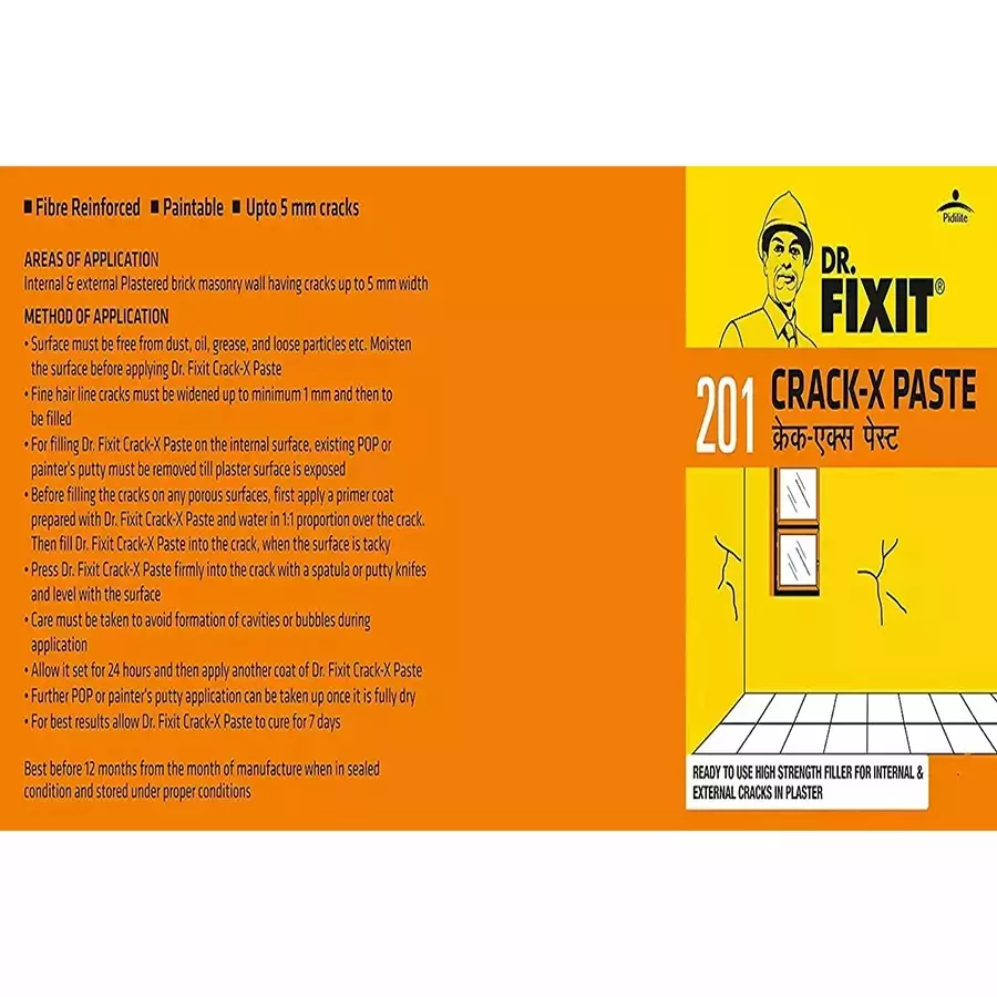 Dr Fixit 201 Crack X Paste Crack Filler 1 Kg Capacity (Pack of 5 Pcs)