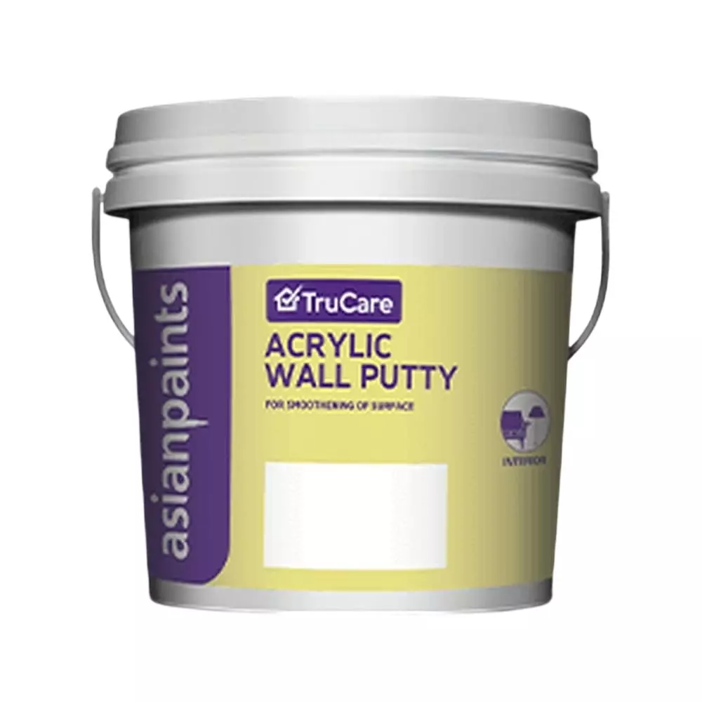 Asian Paints Tru Care Acrylic Wall Putty for Smooth Walls Matte Finish 5 Kg Capacity White Color, AP-1354-WHT1-5KG