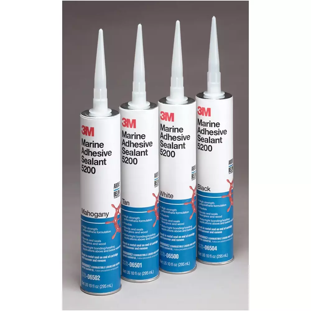 3M Marine Adhesive Sealant Fast Cure 29.6 ml 60 Shore A Hardness White, 51135065204