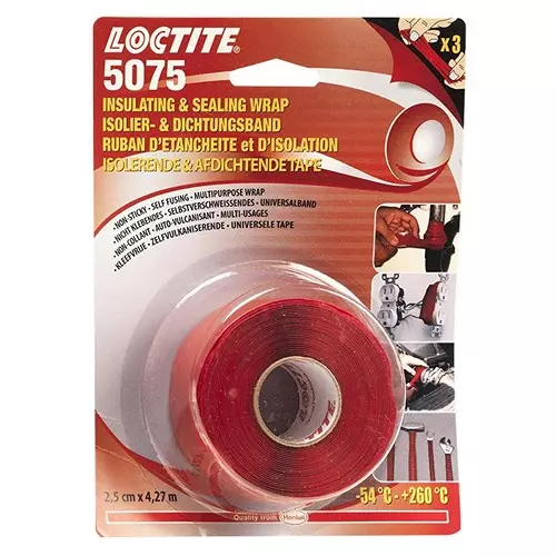 LOCTITE Tape, Silicone Rubber, 4.25M X 25mm, 5075 RED 4.25M X 25mm