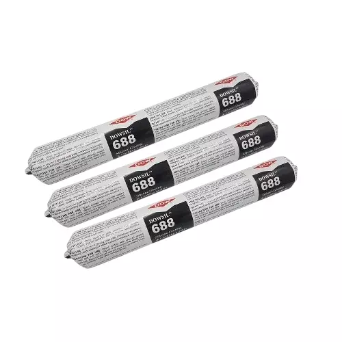 Dow Corning 688 Silicone Glazing and Cladding Sealant 1 Kg Black, 200 KSI Tensile Strength