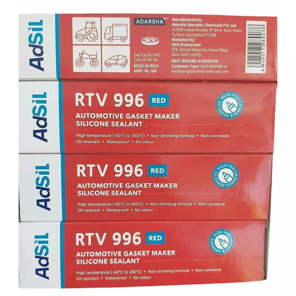 adsil-25-g-each-rtv-996-silicone-sealant-automotive-gasket-maker-red-for-commercial-purpose-pack-of-100