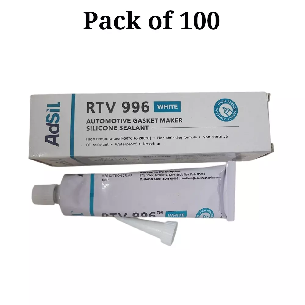 adsil-25-g-each-rtv-996-silicone-sealant-automotive-gasket-maker-white-for-commercial-purpose-pack-of-100