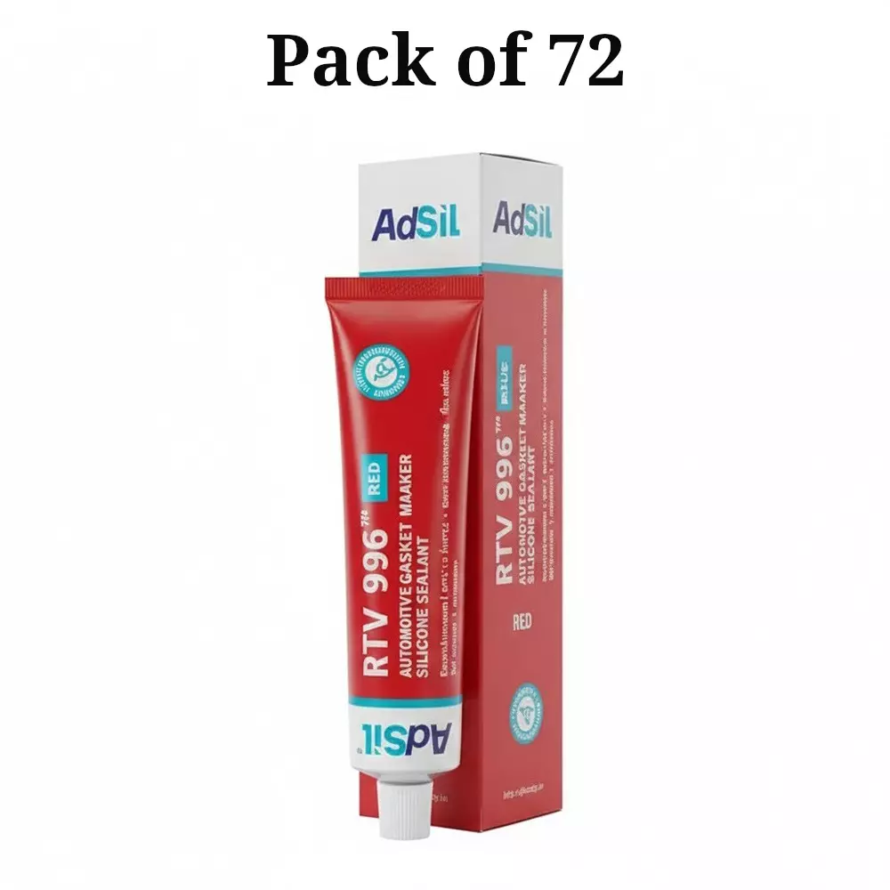 adsil-85-g-each-rtv-996-silicone-sealant-automotive-gasket-maker-red-for-commercial-purpose-pack-of-72