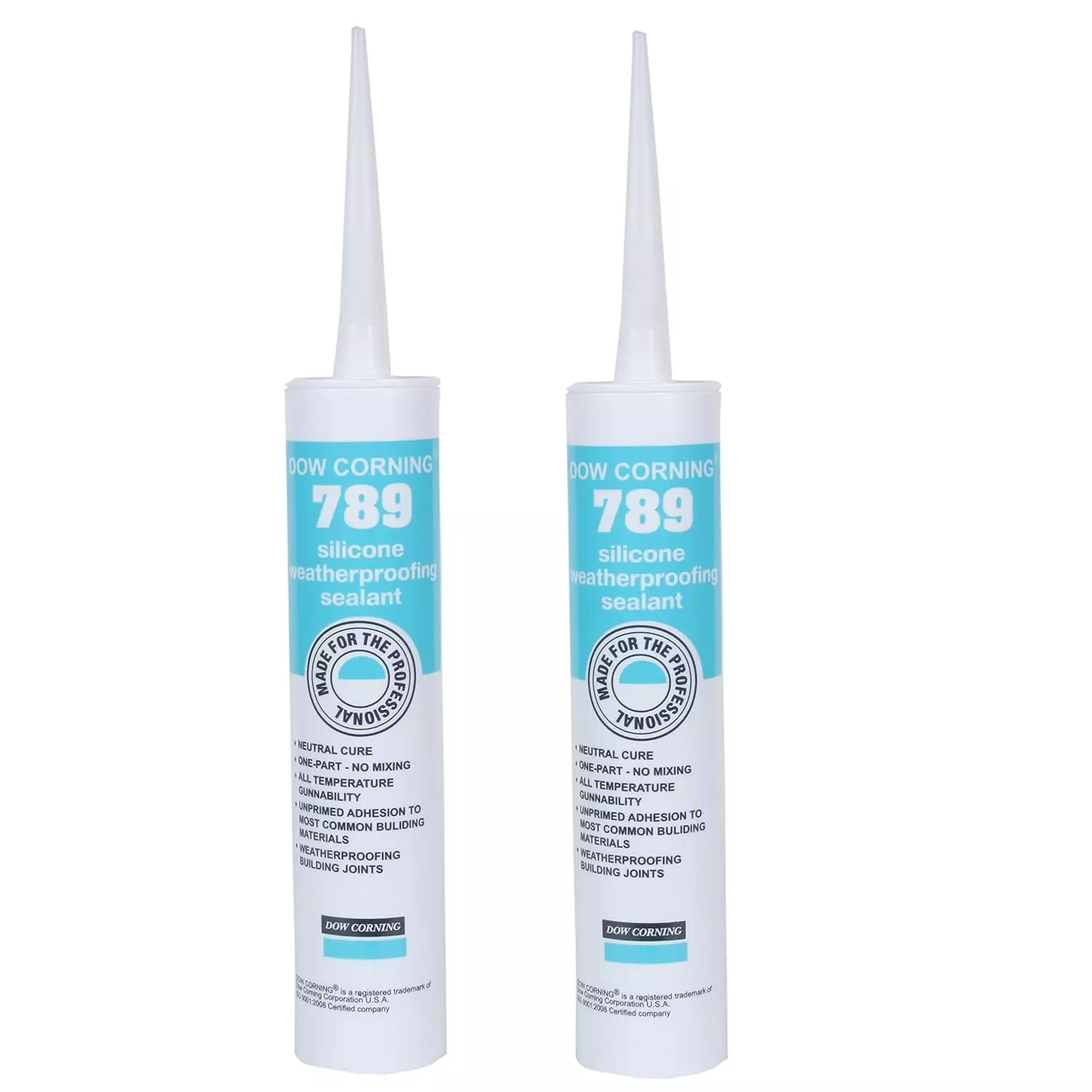 Dow Corning 789 Weatherproofing Silicon Sealant 300 ml Black with Tube and Nozzle (Pack of 2)