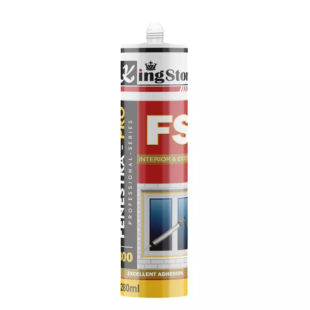 Kingston Fenestra Pro Silicone Sealant 280 ml White, FS 300 (Pack of 24 Pcs)