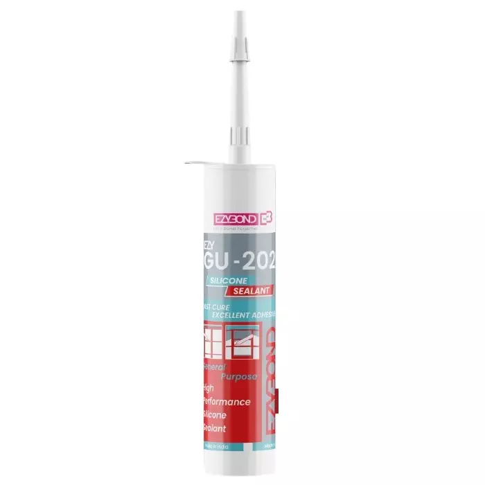 Ezybond Acetoxy Silicone Sealant Cartridge 260 ml Clear, Ezy GU 202 (Pack of 24 Pcs)