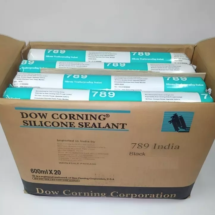 Dow Corning 789 Weatherproofing Silicon Sealant 600 ml Black with Tube and Nozzle