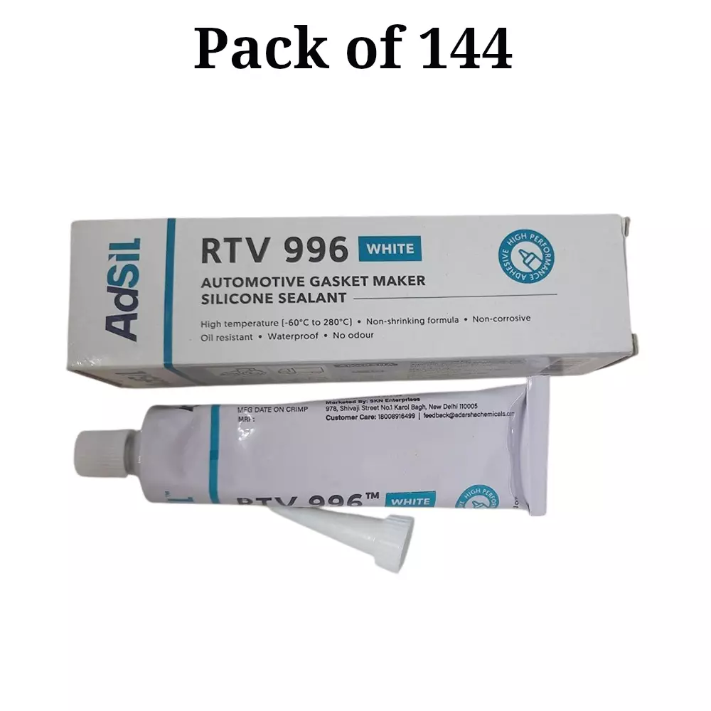 adsil-85-g-each-rtv-996-silicone-sealant-automotive-gasket-maker-white-for-commercial-purpose-pack-of-144