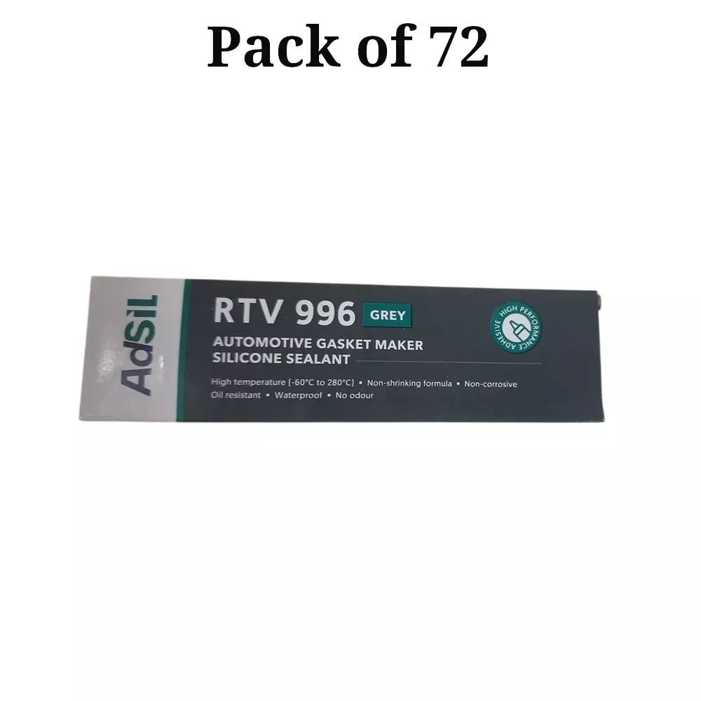 adsil-85-g-each-rtv-996-silicone-sealant-automotive-gasket-maker-grey-for-commercial-purpose-pack-of-72