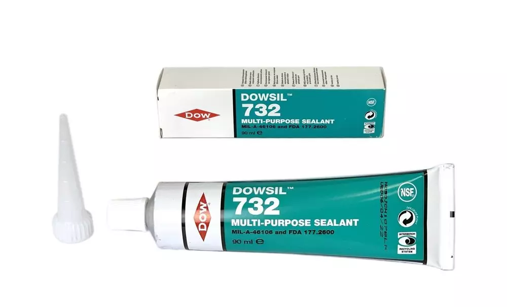 DOW Rtv Silicone, 732, BlACk, 90Ml, 732 BLACK 90ML