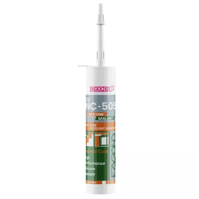 Ezybond Neutral Cure Silicone Sealant Cartridge 270 ml White, Ezy NC 505 (Pack of 24 Pcs)