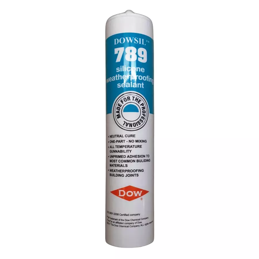 Dow Corning 789 Weatherproofing Silicon Sealant 300 ml Dark Grey with Tube and Nozzle