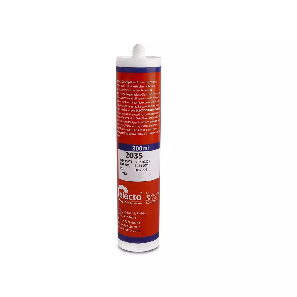 Electo 2035 RTV Silicon Sealant White Paste Item Form 300 ml Cartridge Packaging Type