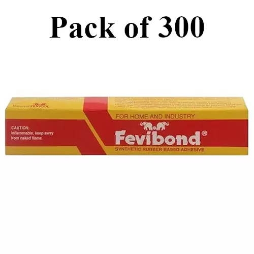 Fevibond Synthetic Rubber Based Adhesive 25 ml Tube for Leather, Rubber, Rexine, Canvas, Wood, And Other (Pack of 300)