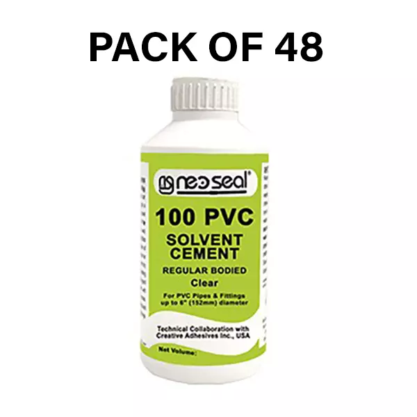 NeoSeal Regular PVC Solvent Cement Grade-100 Bottle 100 ml (Pack of 48)