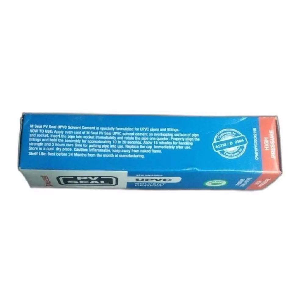 M-Seal PV Seal UPVC High Pressure Blue Solvent Cement 50 ml Tube for UPVC Pipes and Fittings (Pack of 100)