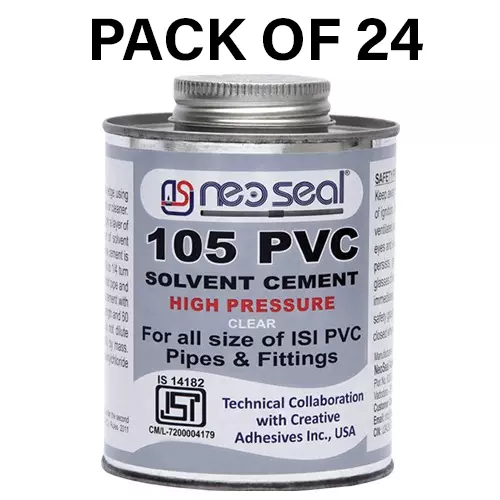 NeoSeal High Peressure Isi PVC Solvent Cement Grade-105 Tin 200 ml (Pack of 24)