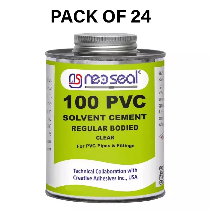 NeoSeal Regular PVC Solvent Cement Grade-100 Tin 100 ml (Pack of 24)