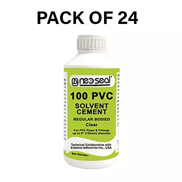NeoSeal Regular PVC Solvent Cement Grade-100 Bottle 200 ml (Pack of 24)
