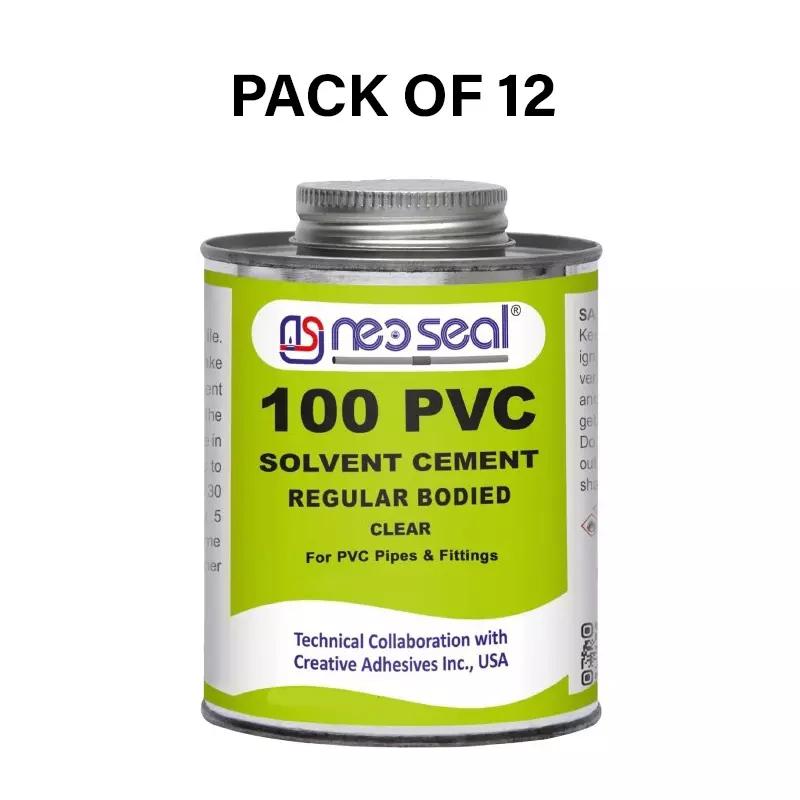 NeoSeal Regular PVC Solvent Cement Grade-100 Tin 1 L (Pack of 12)