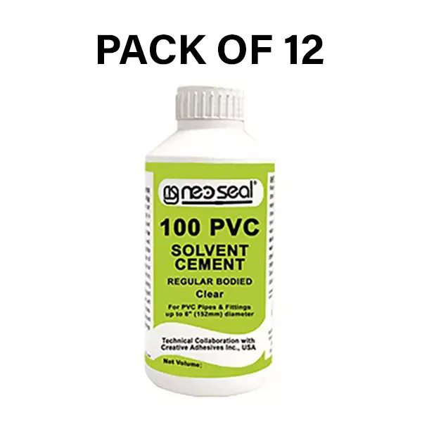 NeoSeal Regular PVC Solvent Cement Grade-100 Bottle 1 L (Pack of 12)