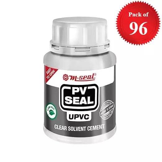 M-Seal PV Seal UPVC Clear Solvent Cement 50 ml Coex Pack for UPVC Pipes and Fittings (Pack of 96)
