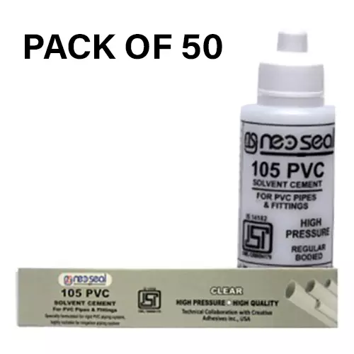NeoSeal High Peressure Isi PVC Solvent Cement Grade-105 Tube 50 ml (Pack of 50)