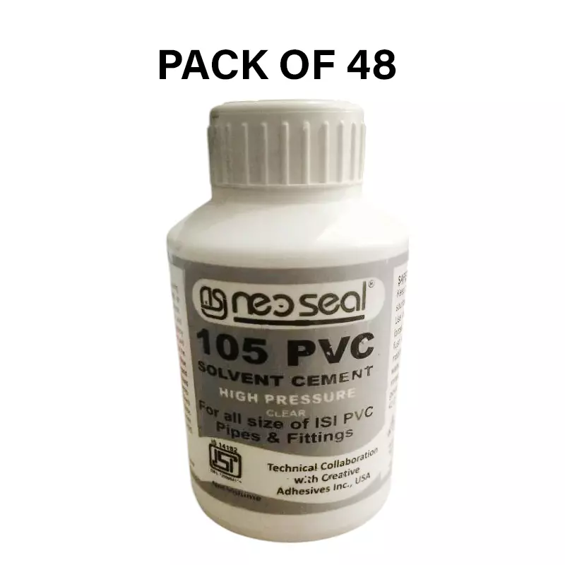 NeoSeal High Peressure Isi PVC Solvent Cement Grade-105 Bottle 100 ml (Pack of 48)