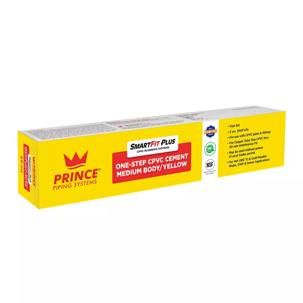 Prince SmartFit Plus Series 29.5 ml CPVC Solvent Cement Yellow Color Liquid Form in Tube Packaging, IT101894