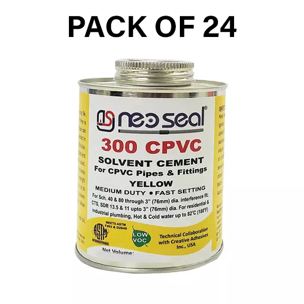 NeoSeal CPVC Solvent Cement Yellow Grade-300 Tin 50 ml (Pack of 24)
