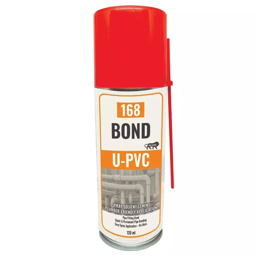 One sixty eight Upvc Solvent Cement Adhesive Spray 120 ml Can Liquid Form for Plumbing, Irrigation & Industrial Use