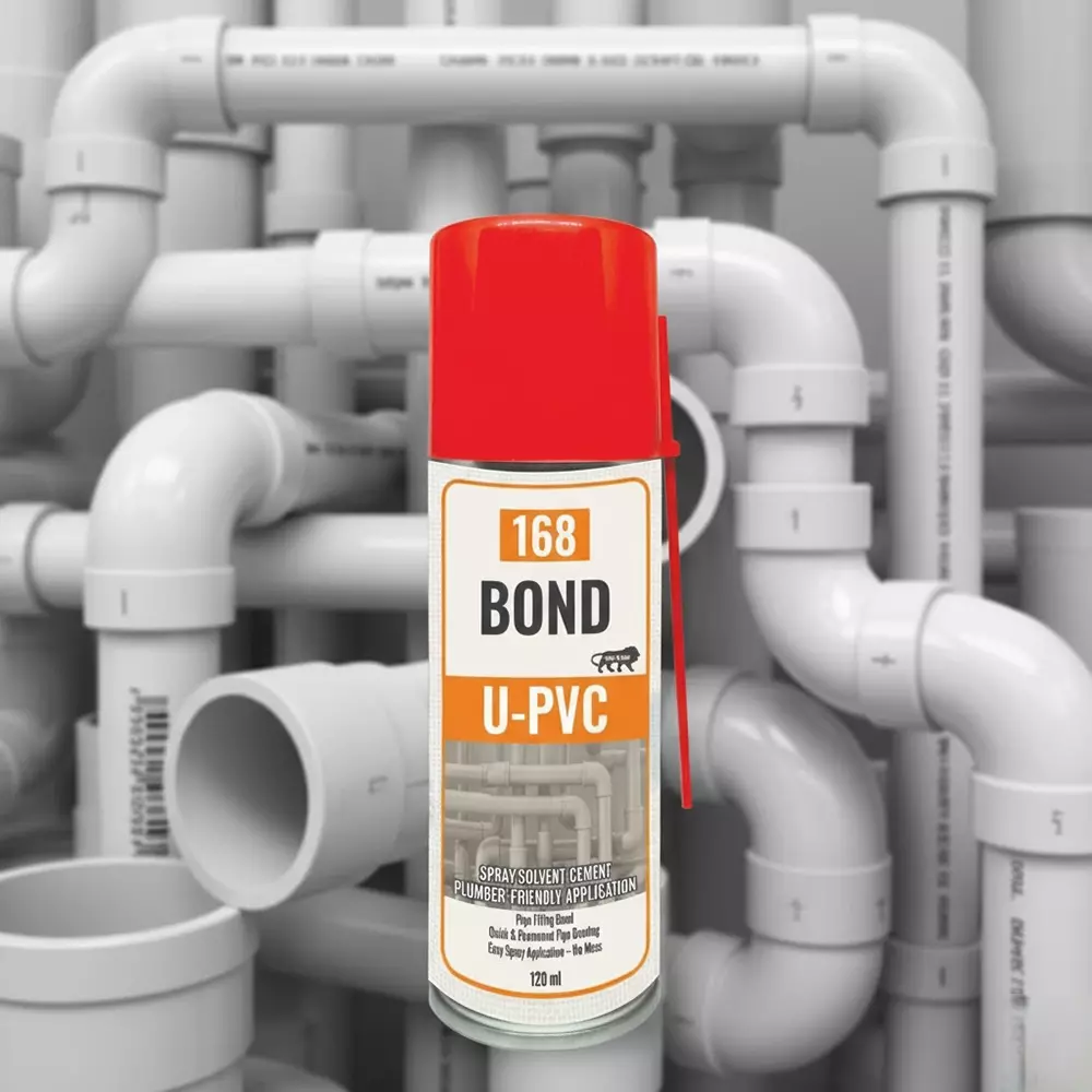 One sixty eight Upvc Solvent Cement Adhesive Spray 120 ml Can Liquid Form for Plumbing, Irrigation & Industrial Use