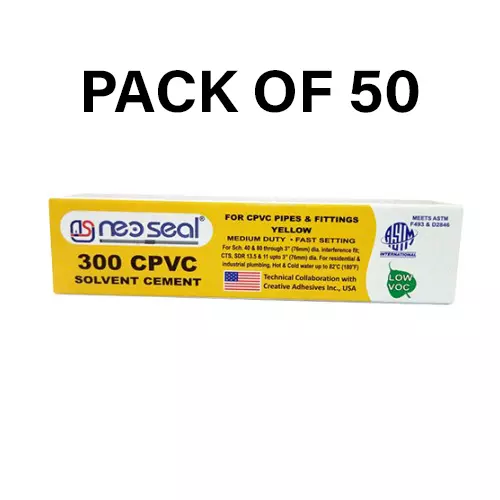NeoSeal CPVC Solvent Cement Yellow Grade-300 Tube 7 ml (Pack of 50)