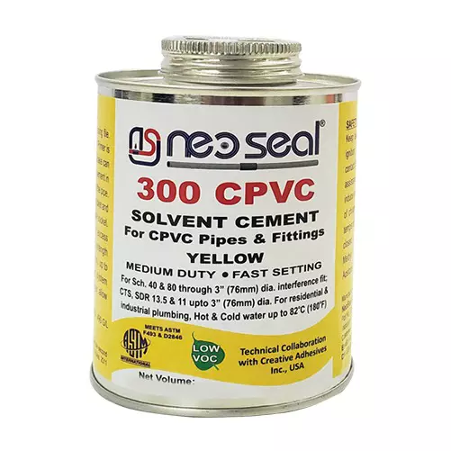 NeoSeal CPVC Solvent Cement Yellow Grade-300 Tin 946 ml (Pack of 6)