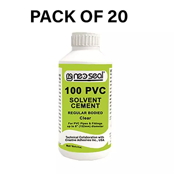 NeoSeal Regular PVC Solvent Cement Grade-100 Bottle 500 ml (Pack of 20)
