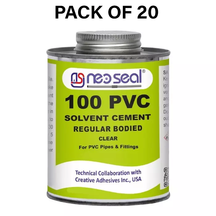 NeoSeal Regular PVC Solvent Cement Grade-100 Tin 500 ml (Pack of 20)